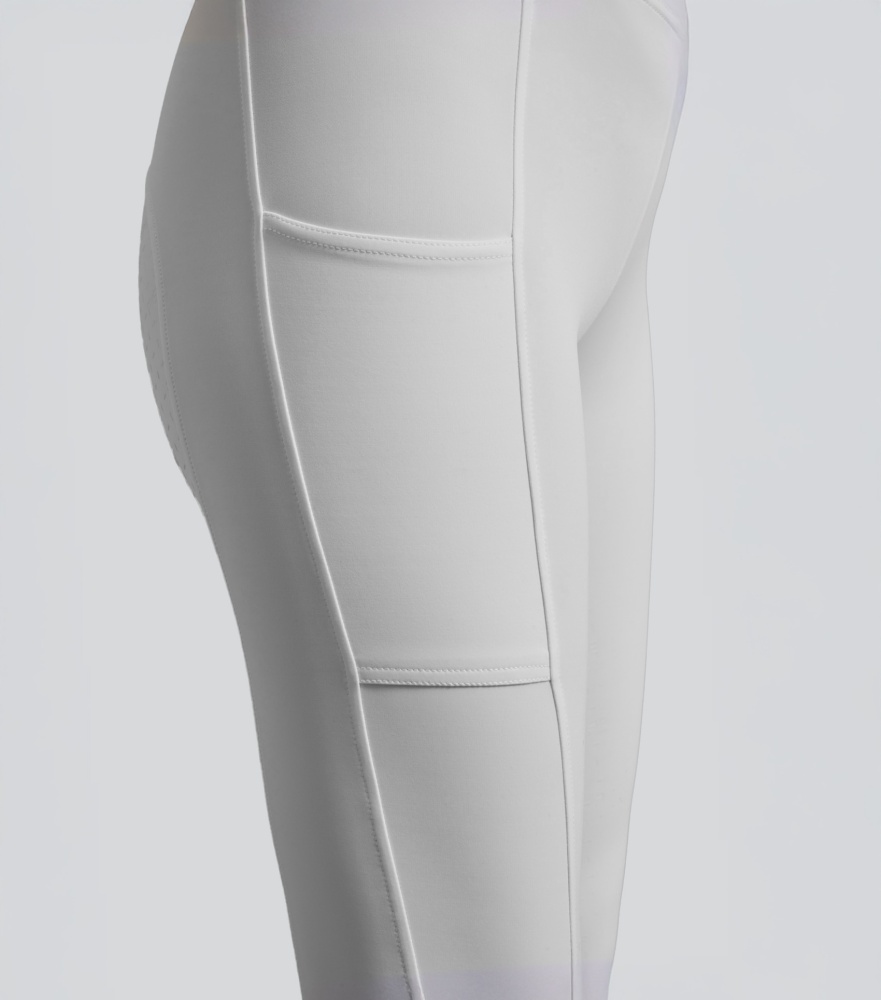 Premier Equine Luceo Womens Gel Knee White Riding Tights